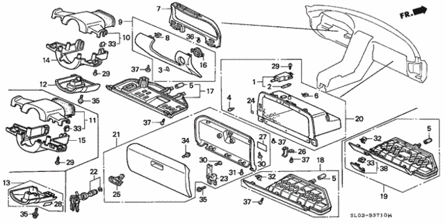 Instrument Panel Garnish for 1999 Acura NSX #0