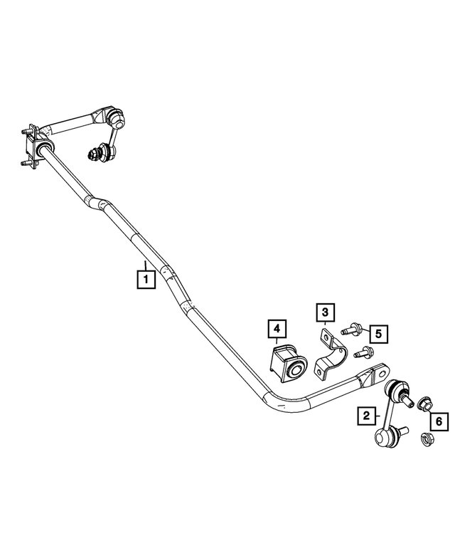 68081421AA - Rear Suspension: Rear Suspension Stabilizer Bar for Mopar Image