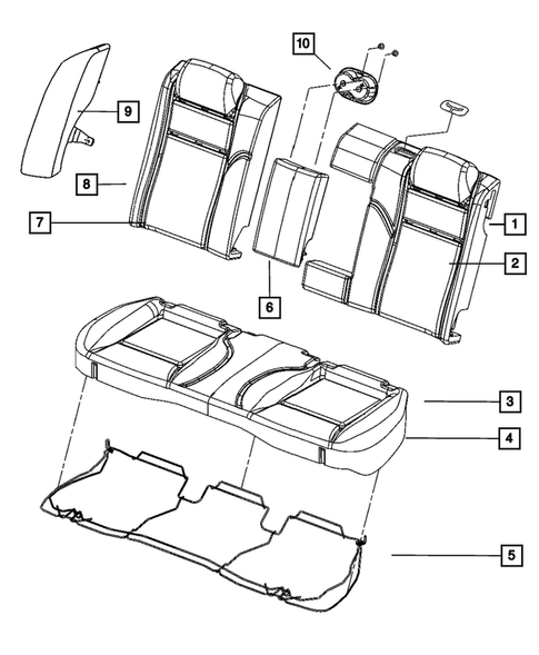 Rear Seats - Second Row for 2012 Chrysler 300 #8