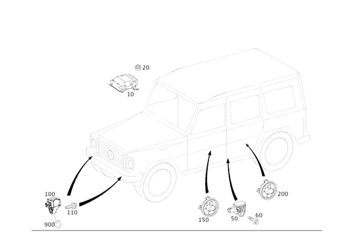 Belt Locking Retractor, Airbag and Sidebag for 2021 Mercedes-Benz G63 AMG #0