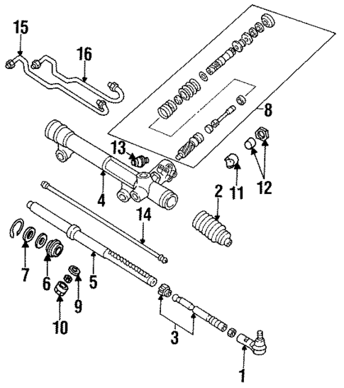 Steering Gear & Linkage for 1992 Mercury Sable #0