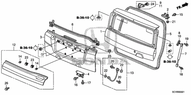 Tailgate for 2011 Honda Element #0