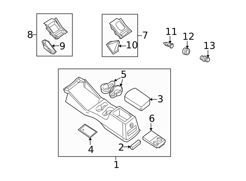 Center Console for 2002 Nissan Xterra #0