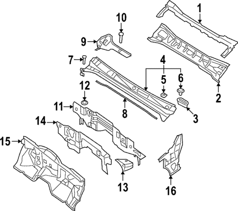 Cowl for 2023 Nissan Frontier #1