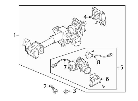 Steering Column Assembly for 2009 Pontiac G3 #0