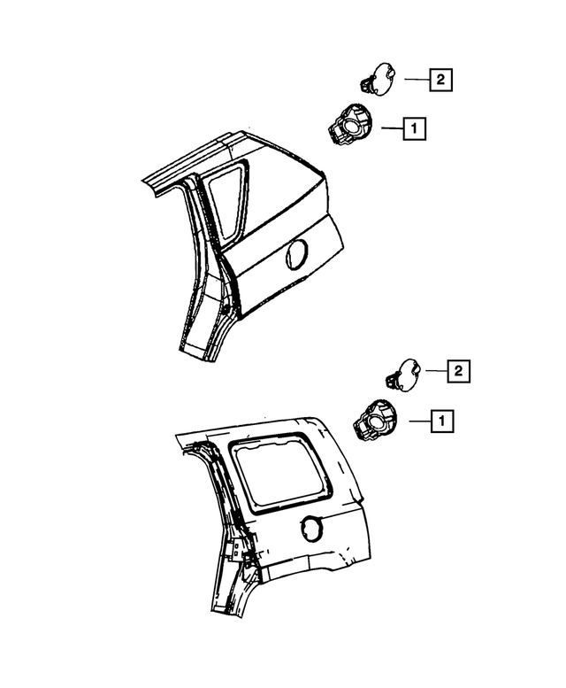 5160097AF - Body Sheet Metal Except Doors: Fuel Fill Door for Mopar Image