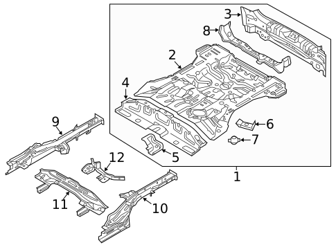 Rear Body & Floor for 2011 Kia Sportage #0