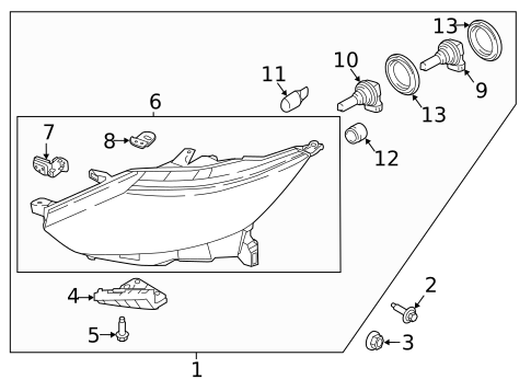 Headlamp Components for 2021 Nissan Qashqai #0