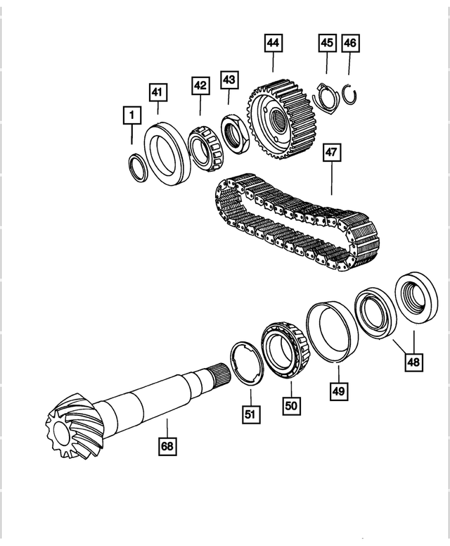 4567151 - Automatic Transaxle 4 Speed: Transfer Shaft Shim for Mopar Image