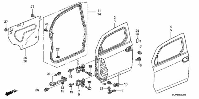 Front Door Panels for 2005 Honda Element #0