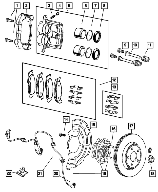 5143699AC - Service Brakes: Bracket for Mopar Image