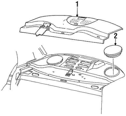 Interior Trim - Rear Body for 1996 Lincoln Continental #1