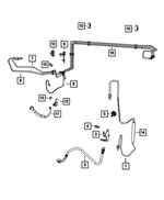 5166010AA - : Brake Hose Bracket for Chrysler: 300 | Dodge: Challenger, Charger, Magnum Image