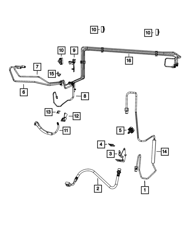 5166008AA - : Brake Hose Bracket, Left for Mopar Image