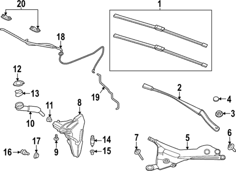 Wiper & Washer Components for 2023 Porsche 911 #0