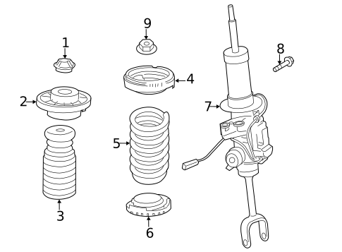 Struts & Components for 2010 BMW 750Li #1