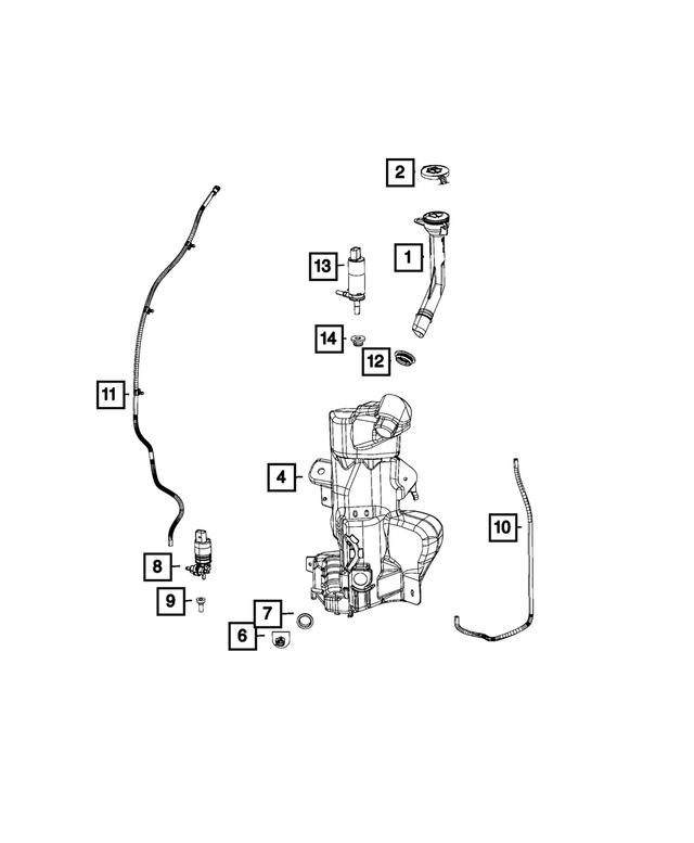68261162AA - Electrical: Washer, Headlamp Pump for Mopar Image image