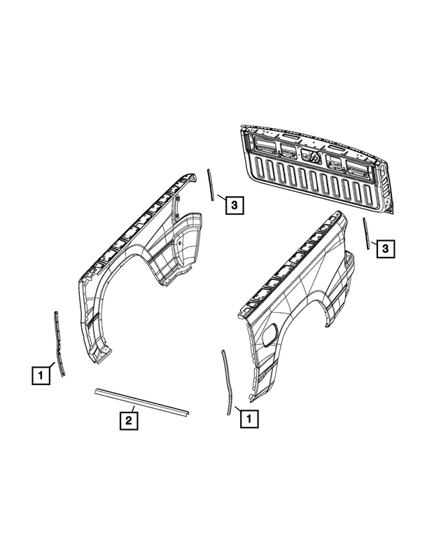 « 68359778AB – Doors, Door Mirrors and Related Parts : Cab To Box Seal, Côté Droit pour Mopar Image »