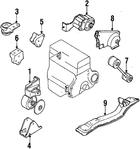 Engine & Trans Mounting for 1988 Isuzu I-Mark #0