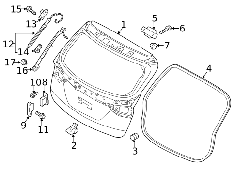 Gate & Hardware for 2017 Hyundai Santa Fe Sport #0