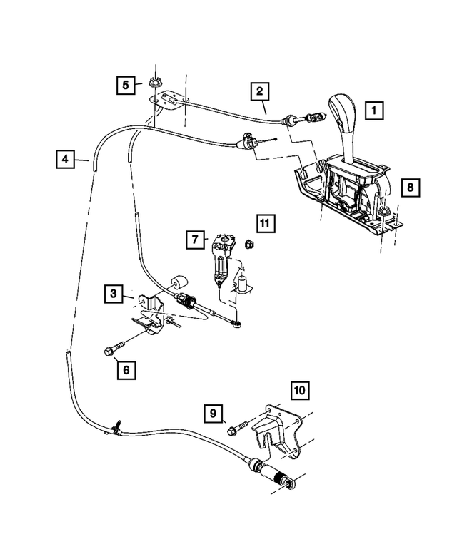 52104312AI - Automatic Transaxle 4 Speed: Shifter Housing And Lever for Jeep: Liberty Image