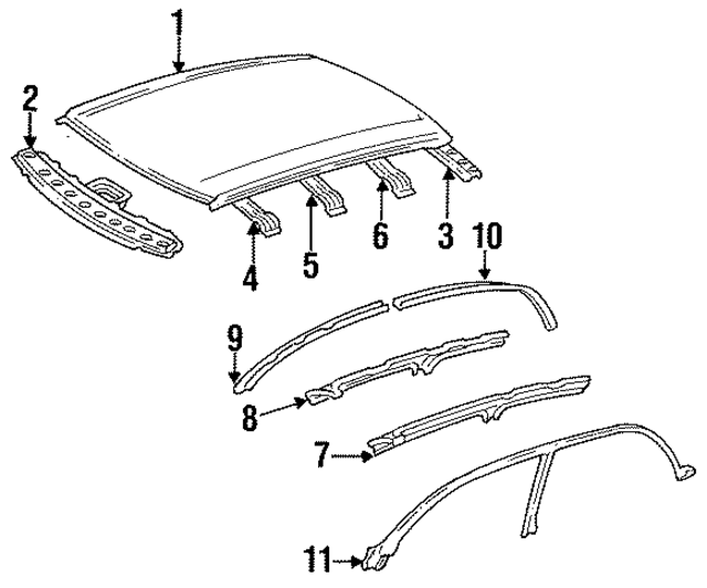 6121130190 - : Roof Rail for Lexus Image