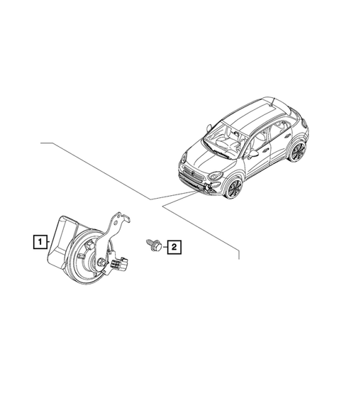 Horns for 2016 Fiat 500X #0