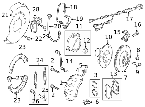 Brake Components for 2012 Volkswagen Touareg #1
