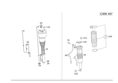 Spring Strut and Spring Strut Mounting Front for 2000 Mercedes-Benz S500 #0