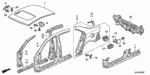 63120SECA00ZZ - Body/Air Conditioning: STIFFENER, R. FR. PILLAR for Acura Image