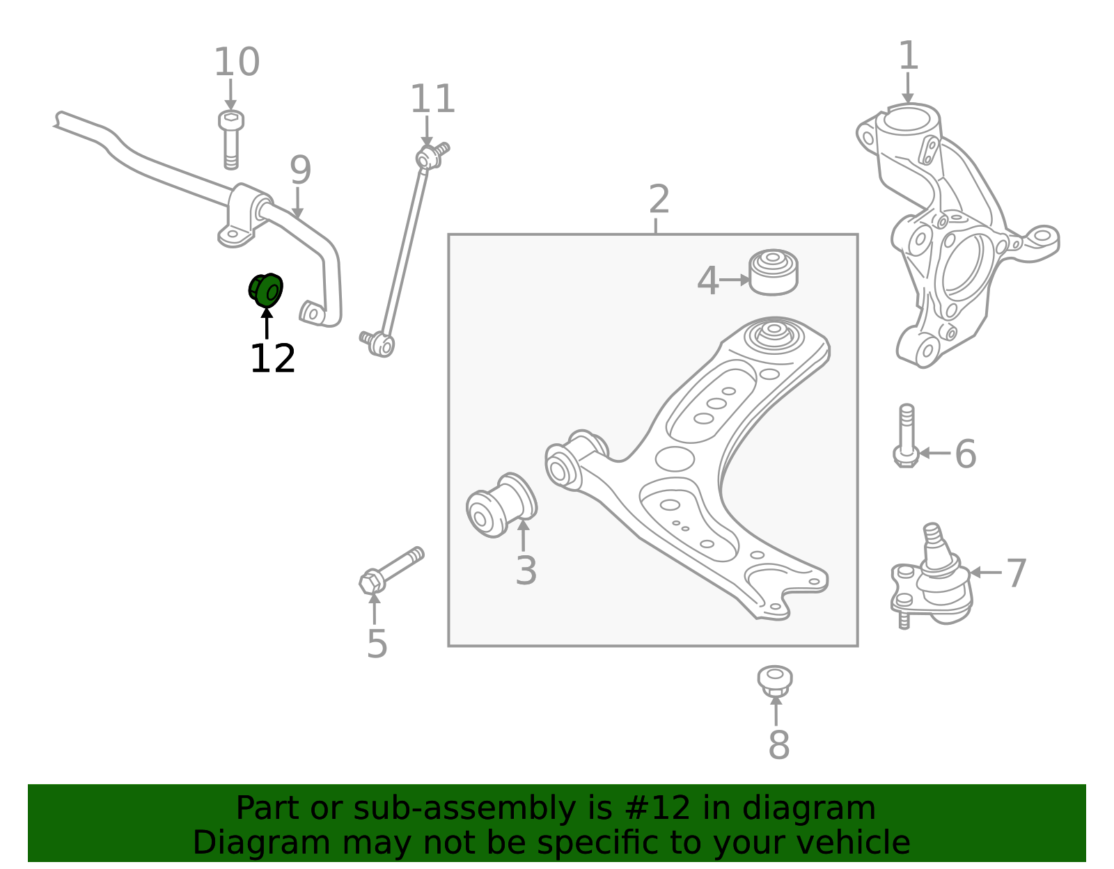 2000-2026 Audi Stabilizer Link Nut N-015-081-6 | AudiUSAParts.com