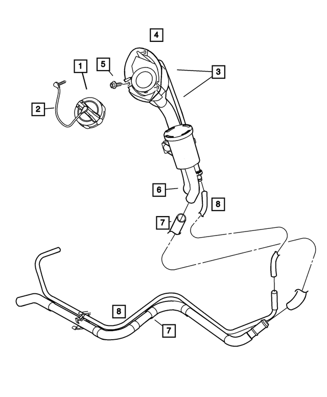 52129371AB - : Fuel Filler Cap for Mopar Image