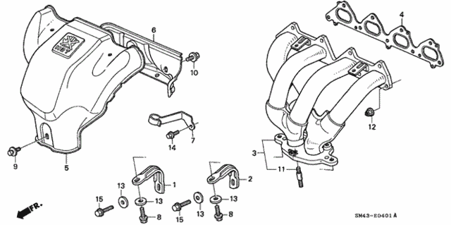 Exhaust Manifold (2) for 1991 Honda Accord #0