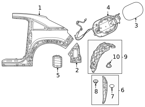Quarter Panel & Components for 2023 Mazda MX-30 EV #0