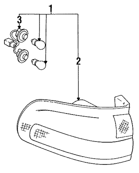 Combination Lamps for 1992 Toyota Previa #1