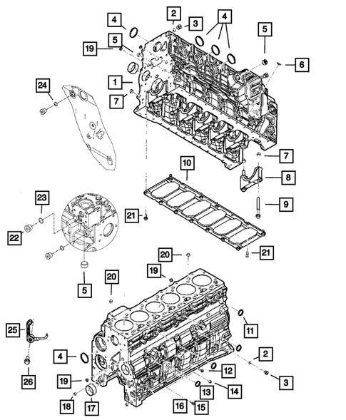 Cylinder Block for 2017 Ram 3500 #2