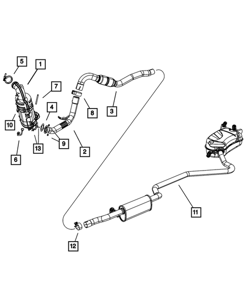 Exhaust System for 2012 Dodge Journey #2