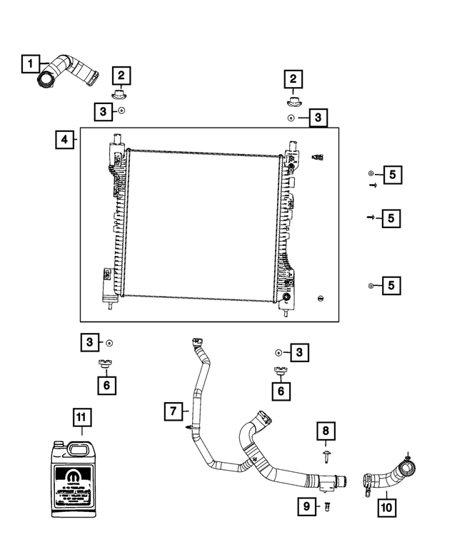 68447879AB - Cooling: Radiator Outlet Hose for Jeep: Grand Cherokee, Grand Cherokee L Image