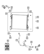 68153921AA - Cooling: Coolant Antifreeze for Chrysler: 200, 300, Pacifica, Town &amp; Country, Voyager | Dodge: Avenger, Challenger, Charger, Charger Daytona, Dart, Durango, Grand Caravan, Journey, Viper | Jeep: Cherokee, Compass, Gladiator, Grand Cherokee, Grand Cherokee L, Grand Cherokee WK, Grand Wagoneer, Patriot, Wagoneer, Wagoneer S, Wrangler, Wrangler JK | Ram: 1500, 1500 Classic, 2500, 3500, C/V | SRT: Viper Image