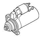 2E911023S - Electrical: Starter for Volkswagen: Beetle, CC, Eos, Golf Alltrack, Golf R, Golf SportWagen, GTI, Jetta, Passat Image