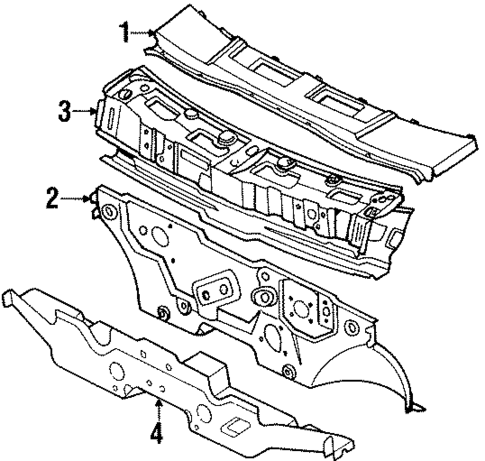Cowl for 1987 Nissan Sentra #2