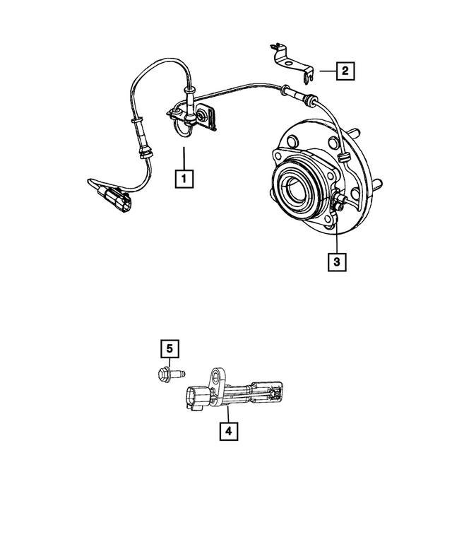 56026766 - Electrical: Brake Sensor Bracket, Right for Mopar Image