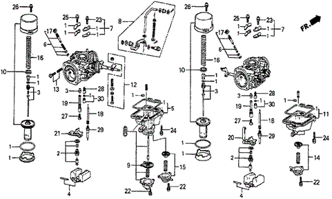 Carburetor Components ('84-'87 DX) for 1987 Honda Prelude #0