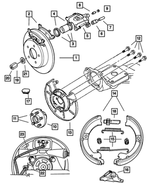4683869AB - : Brake Hub And Bearing for Chrysler: Town &amp; Country, Voyager | Dodge: Caravan Image