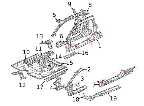 Floor & Rails for 2010 Mitsubishi Eclipse #0
