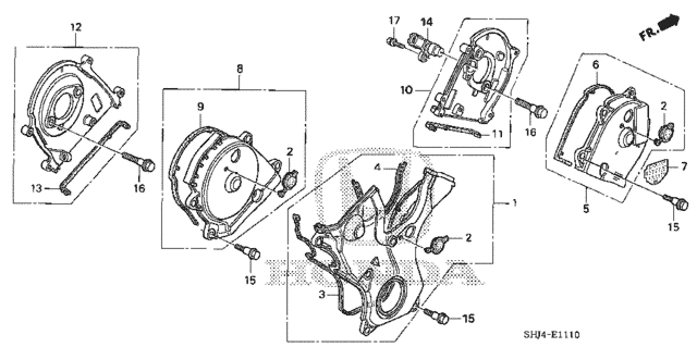Timing Belt Cover for 2008 Honda Odyssey #0