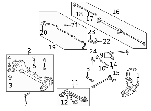 Rear Suspension for 1997 Mazda Millenia #1
