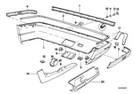 51121946257 - : Bumper Trim Panel, Rear for BMW Image