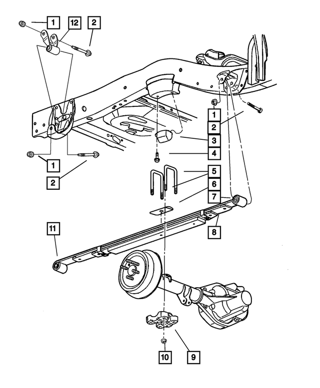 52106743AD - Rear Suspension: Rear Leaf Spring for Mopar Image