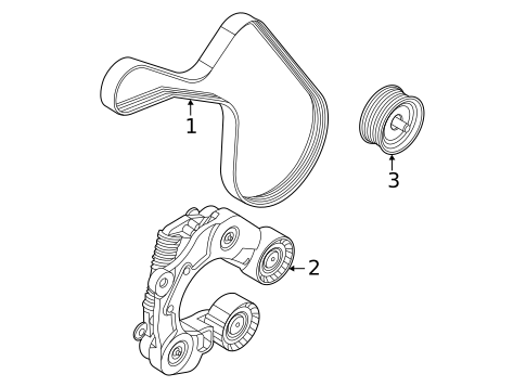 Belts & Pulleys for 2023 Hyundai Santa Fe #0